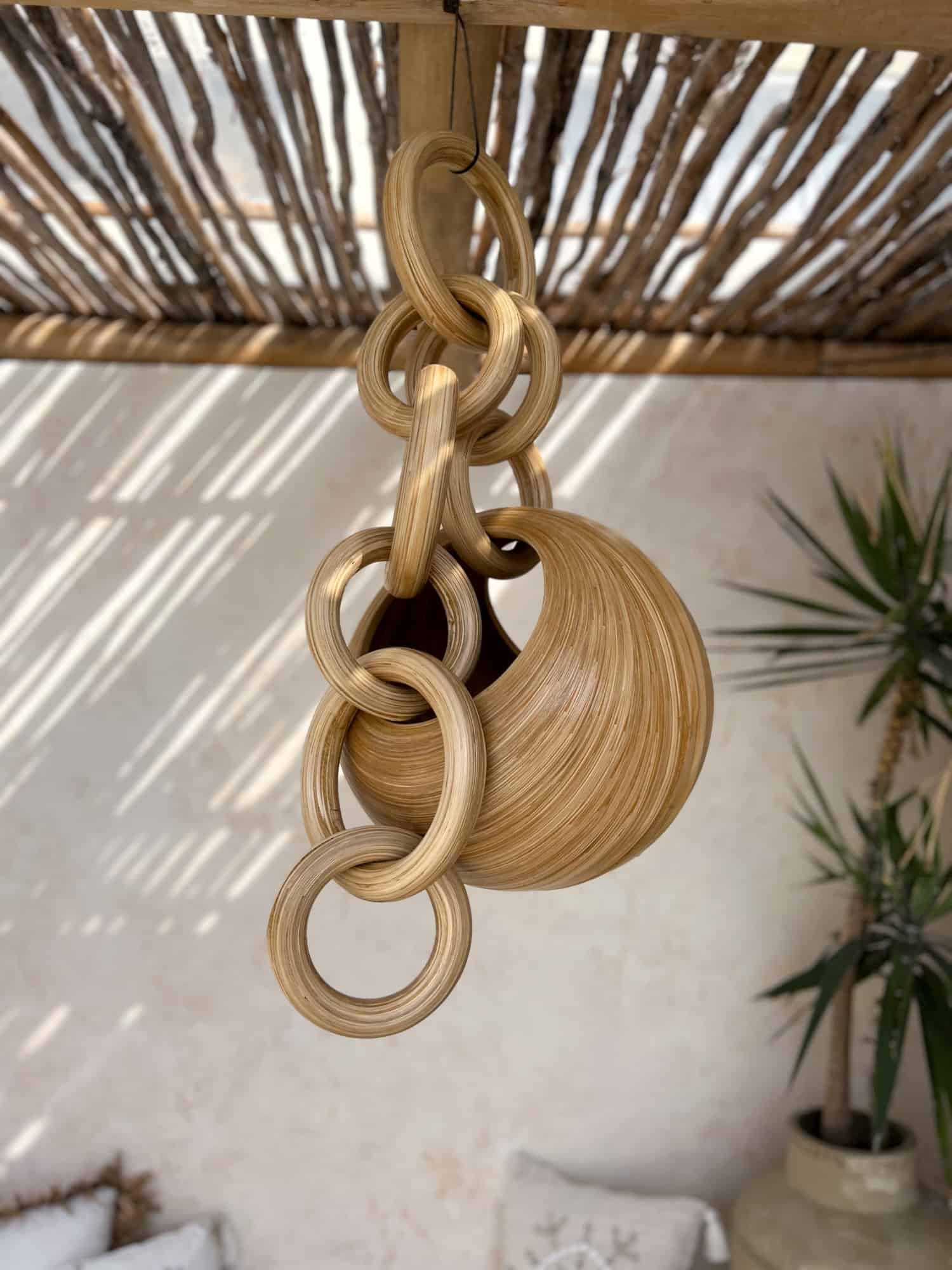 Bamboo hanging decor, Boho decor, Handmade bamboo decor, Natural Decoration, Bamboo plant hanger, Bohemian TALI