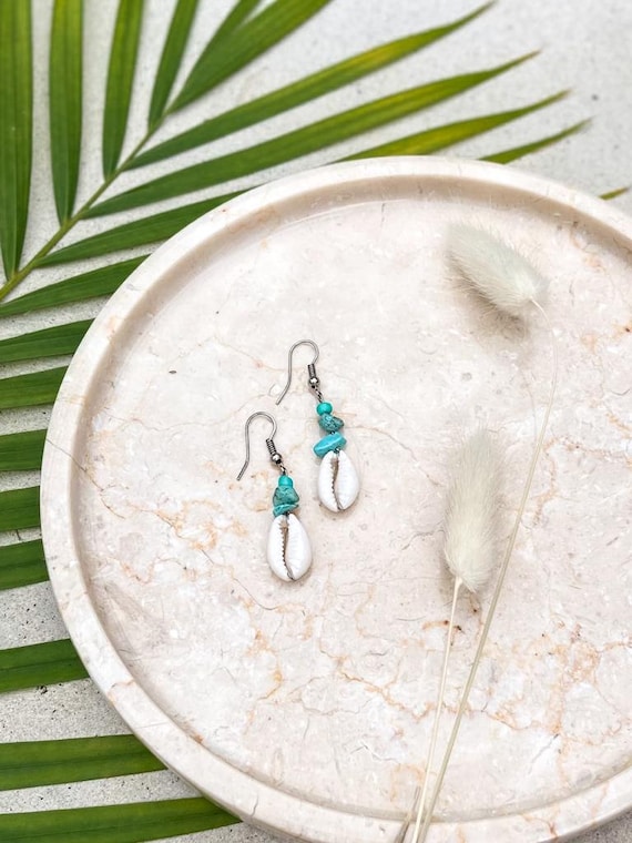 Accent Ocean Seashell Conch Drop Dangle Earrings for Women  display picture 1