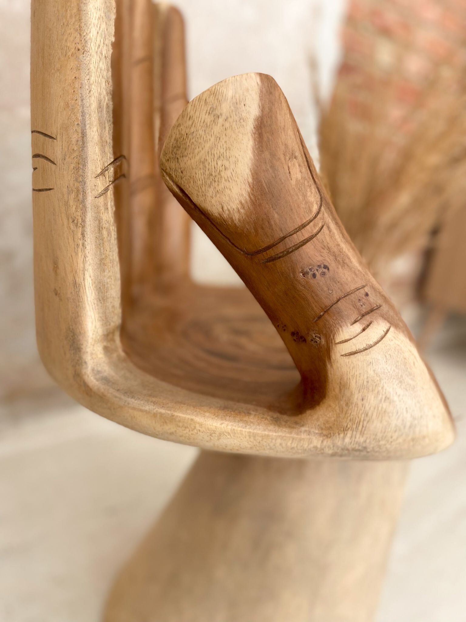 Wooden Hand Chair Hand Shaped Chair Boho Style Suar Wood Chair Unique Teak Wood Hand Chair Handmade in BALI Etsy