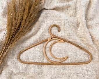 Decorative Rattan Moon Hanger, Boho Decor Hanger, Original Hanger, Eco-friendly Decoration, Clothes Hanger, Rattan Decor