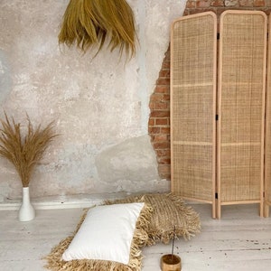 Wicker Lamp Boho Style Lampshade Pendant Lamp Rattan Chandelier Hanging Lamp Suspension Rotin Natural Lamp Vintage Lamp image 3