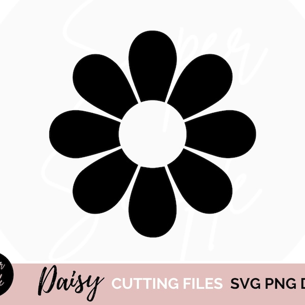 Daisy SVG, digital download | cut file for cricut, sillhouette, svg, png and dxf, daisy svg, flower svg, cutting file