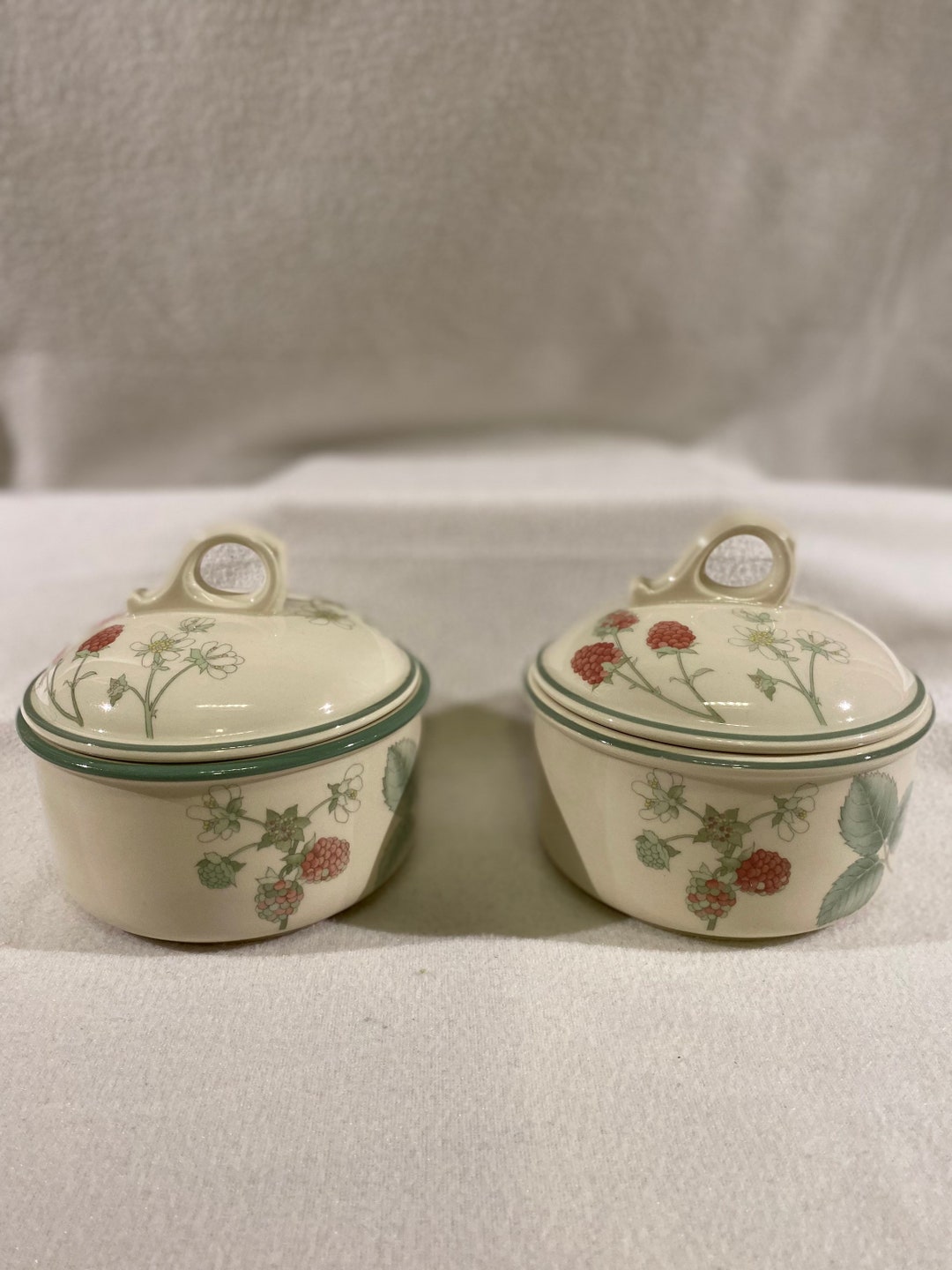 Wedgwood Raspberry Cane Lidded Casserole Dishes Small Etsy