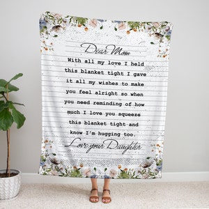 Presente para a mãe - Cobertor personalizado da mãe - Cobertor querido da mãe - Cobertor do dia das mães - Presente de aniversário da mãe - Presente da mãe da filha