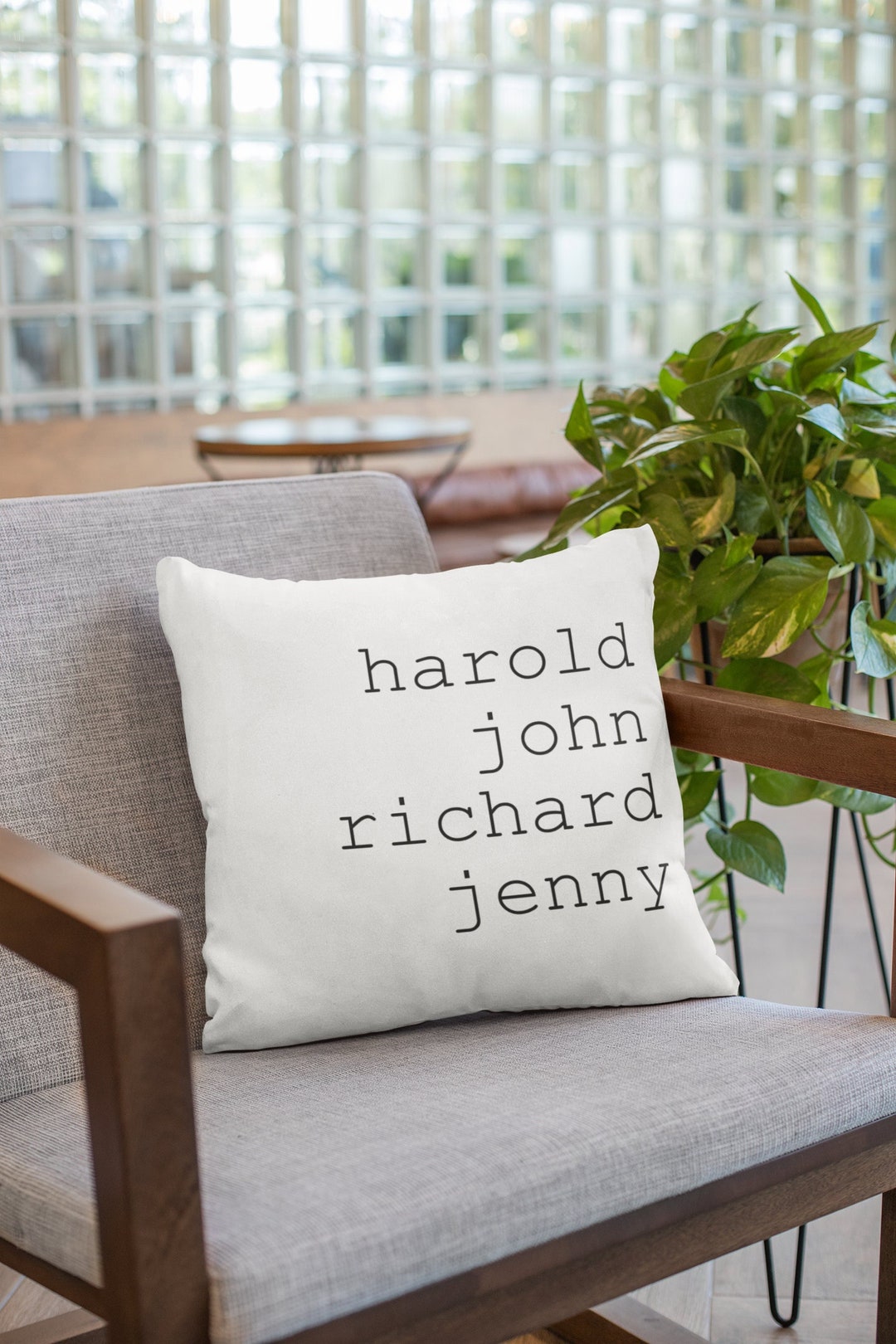 Personalized Family Names Pillow, Family Name Throw Pillow Case, Custom