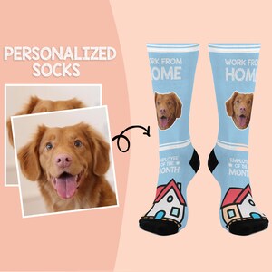 Custom Pet Socks, Customized socks Face photos, Personalized socks for Dog/cat Lovers, Funny Dog Socks Work From Home, Gift for Christmas