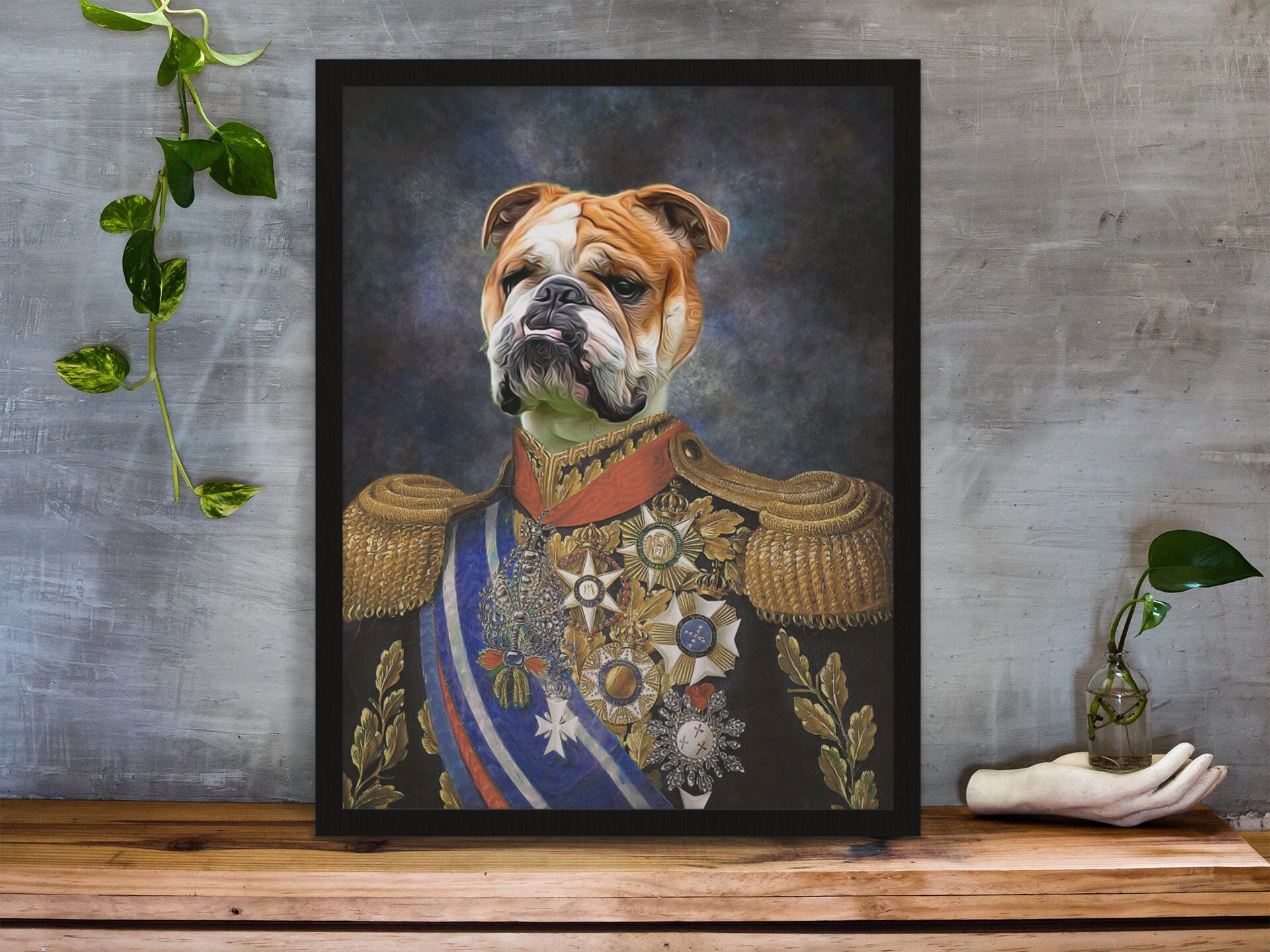 Custom Pet Portrait - Royal Pet Painting - Dog Portrait From Photo ...