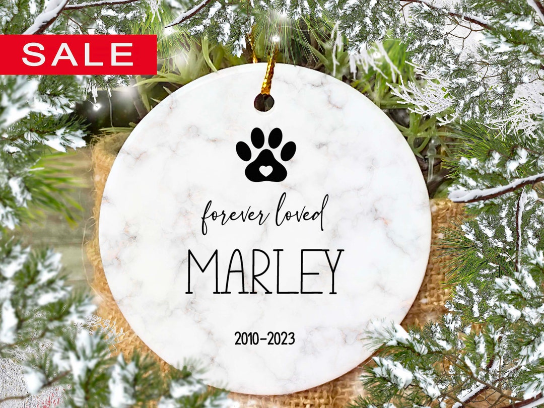 Dog Memorial Ornament, Pet Memorial Paw Ornament, Dog Loss Custom ...