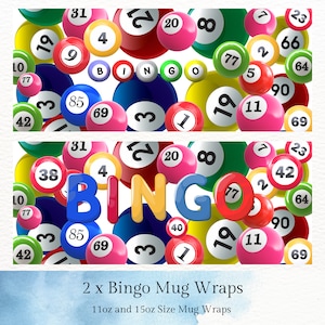BINGO PNG, wrap bingoballen, 11 oz mok wrap, 15 oz mok wrap, 2 verschillende ontwerpen, digitaal png-bestand, bingo mok wrap, mok wrap, bingo, 2 ontwerpen