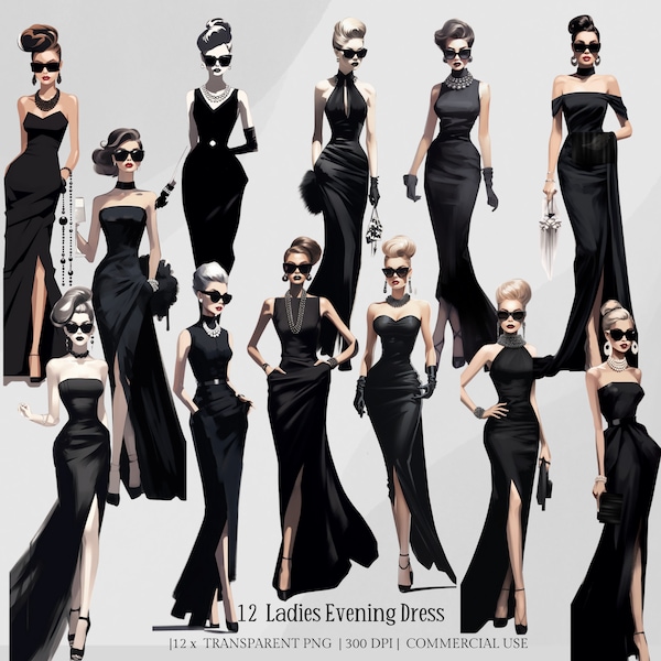 Paris Girls Clipart Spring Fashion Clipart Fashion Girl Clipart Designer Clipart Ladies Evening Gown Illustration Girl Shopping Clipart