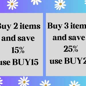 Peut inclure: Un graphique gris clair et blanc avec deux bo&icirc;tes de texte. La bo&icirc;te de gauche dit "Achetez 2 articles et &eacute;conomisez 15% utilisez BUY15". La bo&icirc;te de droite dit "Achetez 3 articles et &eacute;conomisez 25% utilisez BUY25".
