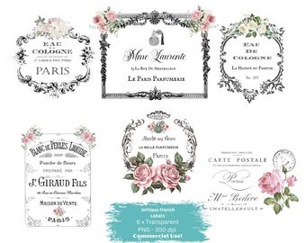 Vintage French Junk Journal Vintage French Advertising Labels Vintage French Fussy Cuts Antique French Advertising Labels PNG Paris Clipart