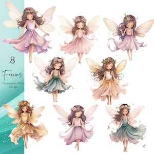 Fairy Watercolour Clipart, Forest Fairy PNG, Fairies PNG Clipart, Butterfly Clipart, Butterfly Fairies Clipart, Fairy PNG, Fairies Clipart