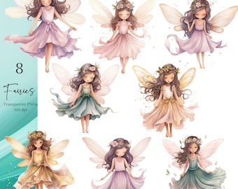 Fairy Watercolour Clipart, Forest Fairy PNG, Fairies PNG Clipart, Butterfly Clipart, Butterfly Fairies Clipart, Fairy PNG, Fairies Clipart