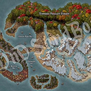 Dachaigh Mòr World Map - Digital DnD Map