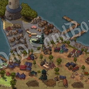 The Town of Lightbreach - DnD Digital Map