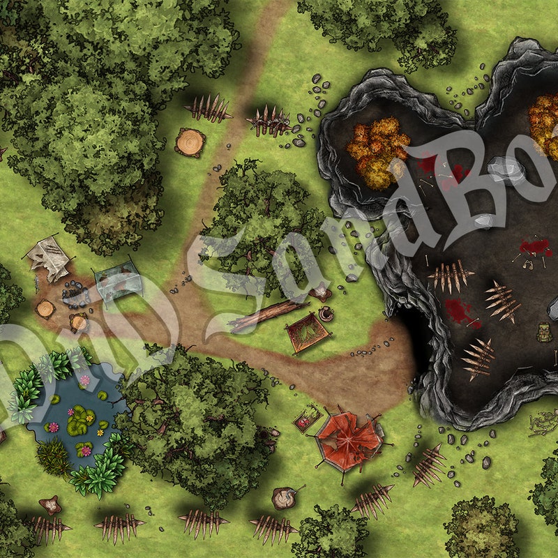 Cave Battle Maps - Etsy