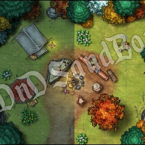 Nacht und Tag Camping Landkarte - DnD Digitale Karte