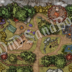 Berg bandit Camp Top Down - DnD Digitale Karte - Roll20 Dungeons and Dragons Battle Map