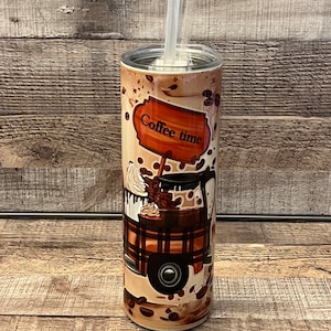 Adorable 20 oz Coffee Gnome Tumbler -Coffee Time