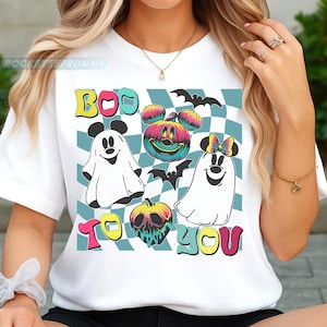 Disney Boo To You Shirt, Mickey and Minnie Halloween Tank, Disney Halloween Party Shirt, Mickey Boo Tee