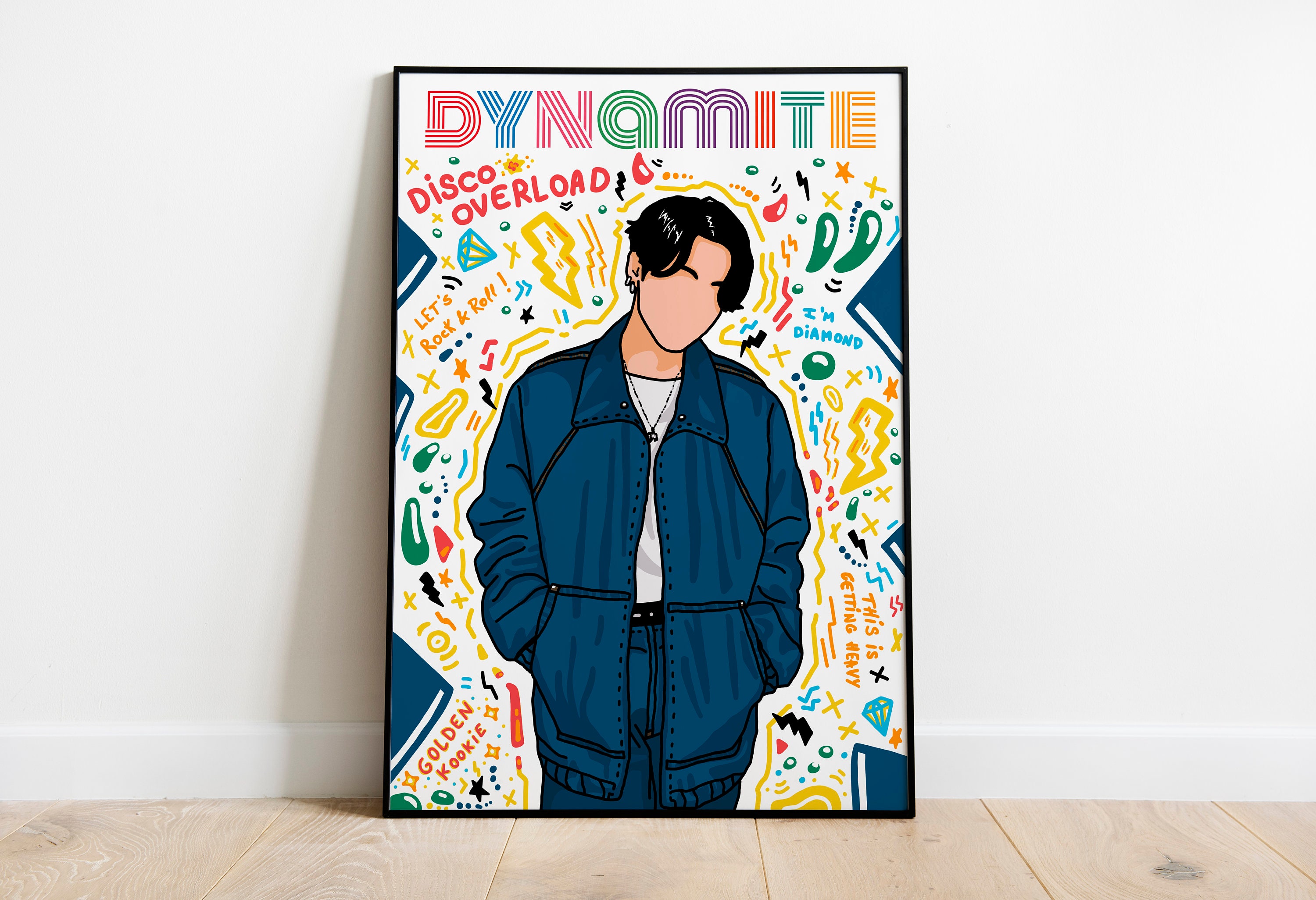 Poster BTS Dynamite JUNGKOOK Handmade Printed on Thick, Durable