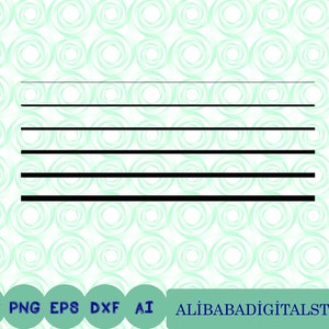 Lines SVG Cut Files | Straight Lines Basic Lines png file for Cricut, Silhouette, Glowforge, etc. | Thin to Bold Thickness, Different Widths