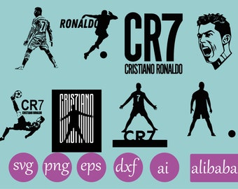 Cristiano Ronaldo Svg, Cr7 Svg, Cut File, silhouette, goat, ronaldo png, 7 svg