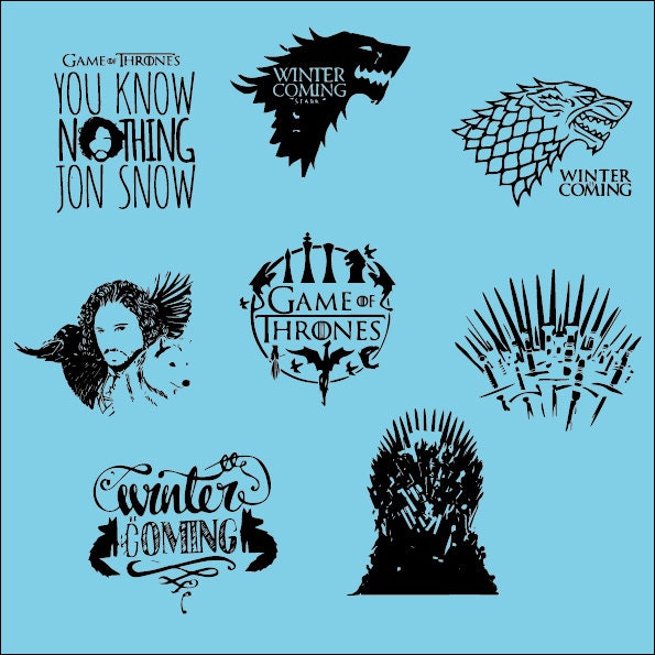 Game of thrones logo SVG cutting files for Cricut and Silhouette Cameo -  GOT logo png clipart - Game of thrones dxf vector files