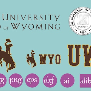The University of Wyoming Svg, Wyoming Svg, UW Svg, WYO Svg, College Shirts, University Sweatshirt, Wyoming University, Cut File