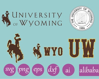 The University of Wyoming Svg, Wyoming Svg, UW Svg, WYO Svg, College Shirts, University Sweatshirt, Wyoming University, Cut File
