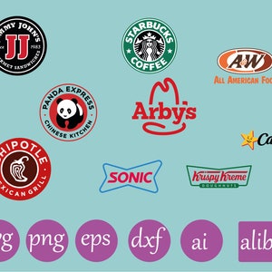 Fast-food SVG  - Svg Png Dxf - Cricut - Silhouette | Great for Stickers, T-shirts, Mugs and More! Restaurant - Craft Files