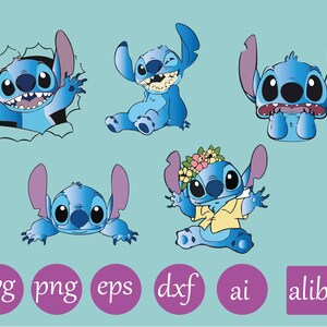 Stitch Svg, Stitch Pack, Lilo & Stitch Svg, Cut files for Cricut, png