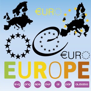 EU SVG, EU SVG-bestand continenten SVG Europa SVG Europa SVG-bestand Europa kaarten SVG kaart SVG landen SVG wereldkaart SVG gesneden bestand cricut reizen SVG