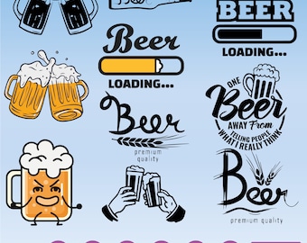 BEER SVG BUNDLE, Beer Clipart Bundle, Beer Svg for Cricut, Beer bottle svg, Beer mugs svg, Alcohol Svg, Craft Beer Svg, Drinking Svg.