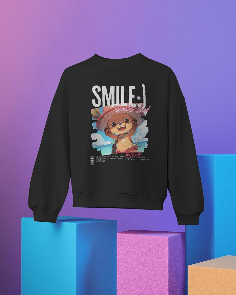 Sudadera de anime para niños pequeños, diseño de Tony Tony Chopper, ropa acogedora y adorable para niños, suéter con personaje de dibujos animados, regalo para amantes del anime imagen 5