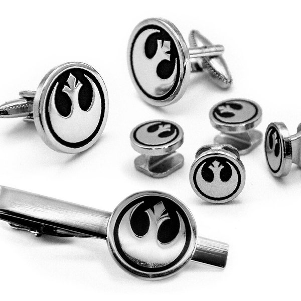 Star Wars Tuxedo Ohrstecker, Rebellen Manschettenknöpfe, Jedi Herrenschmuck Knöpfe, Trauzeugen Hochzeitsgeschenk, Bräutigam Trauzeuge Geschenke