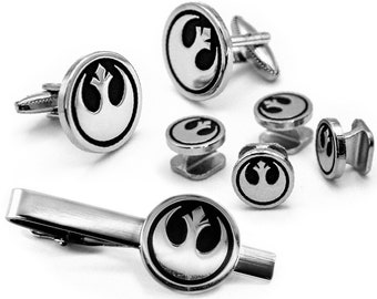 Star Wars Tuxedo Ohrstecker, Rebellen Manschettenknöpfe, Jedi Herrenschmuck Knöpfe, Trauzeugen Hochzeitsgeschenk, Bräutigam Trauzeuge Geschenke