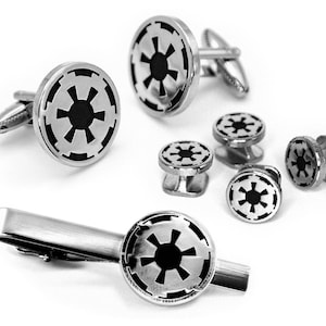 Star Wars Tuxedo Studs, Empire Cufflinks, Sith Men&#39;s Jewelry Buttons, Groomsmen Wedding Gift, Grooms Best Man Gifts