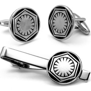 Star Wars Cufflinks, First Order Tie Clip, Sith Empire Men&#39;s Jewelry, Tie Bar Tack Groomsmen Wedding Gift, Groomsman Grooms Best Man Gifts