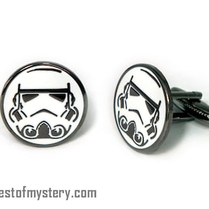 Star Wars Cufflinks, Stormtrooper Tie Clip, Sith Men's Jewelry, Tie Bar Tack Groomsmen Wedding Gift, Grooms Best Man Gifts Cufflinks