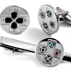PlayStation Controller Cufflinks, PS Tie Clip, Gamer Gift