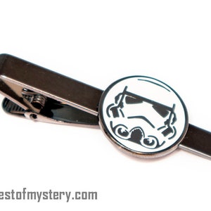 Star Wars Cufflinks, Stormtrooper Tie Clip, Sith Men's Jewelry, Tie Bar Tack Groomsmen Wedding Gift, Grooms Best Man Gifts Tie Clip