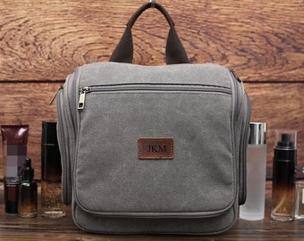 Groomsmen Gift Bag, Personalized Toiletry Bag, Canvas Dopp Kit Cosmetic Organizer Bag, Best Men Gift, Valentines Day Gift, Groomsman Gift