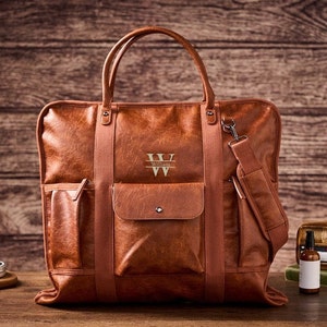 Personalisierte Leder Kleider Tasche, wasserdicht Handgemachte Kleider Tasche für Business Travel, Leder Herren Anzug Abdeckung, Trauzeuge Geschenk für Ihn