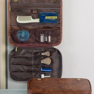 Trousse de toilette de voyage personnalisée à suspendre, trousse de rangement pour cosmétiques de salle de bain 3 en 1, cadeaux pour garçons d'honneur, cadeau de fête des pères, cadeau d'homme d'honneur