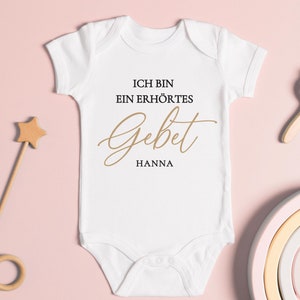 Christian baby bodysuit with name personalized with Bible verse saying | Birth gift for expectant parents | Child blessing baptism baby shower