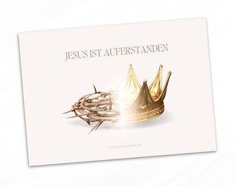 CHRISTIAN POSTCARD "Jesus is risen" Easter gift