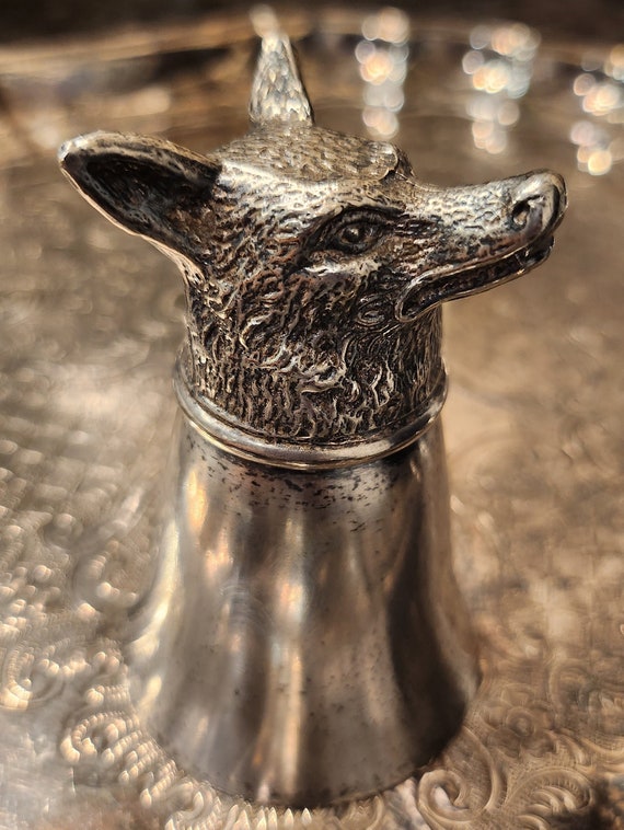 Pewter Stag Deer Stirrup Cup 8oz
