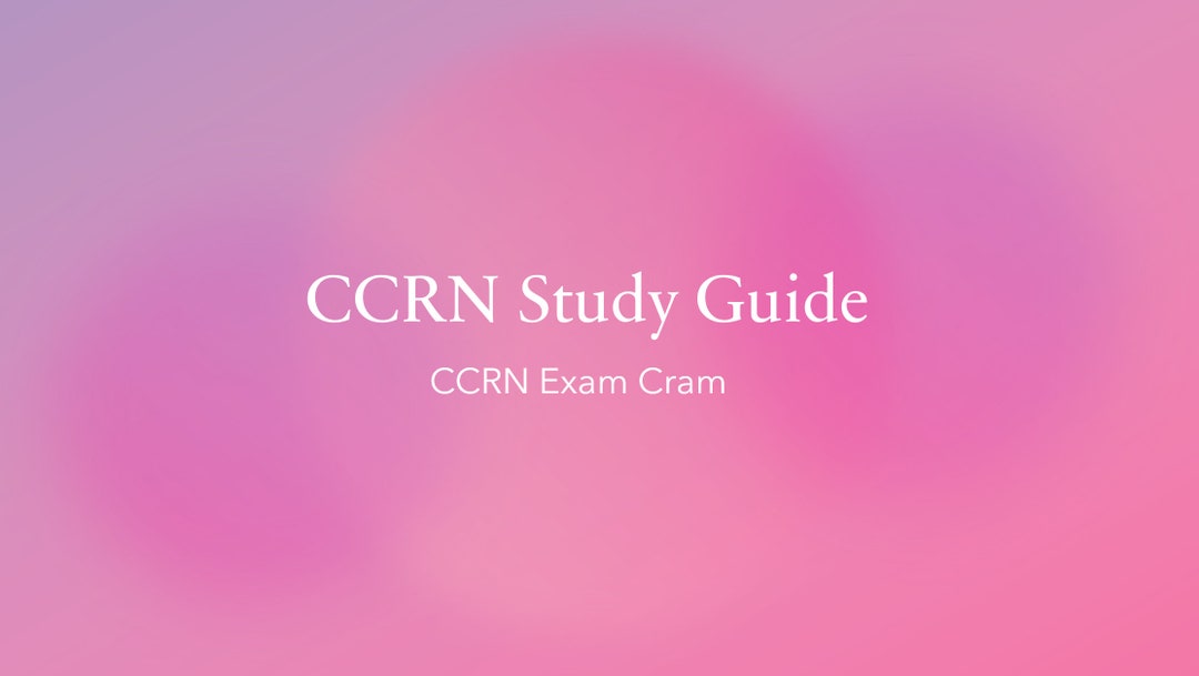 CCRN Study Guide Etsy
